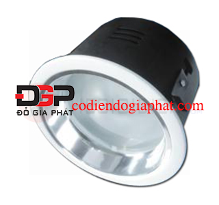 PRDF160RS7 (DLK003)-Bộ đèn lon downlight gắn âm 1xRxS7 bóng ngang có kiếng