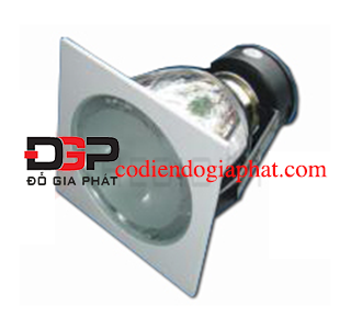PRDH70E27 (DAT001)-Bộ đèn lon downlight gắn âm 1xE27 có kiếng