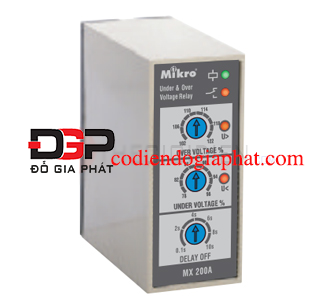 MX200A-380-Rơle bảo vệ điện áp : Quá áp, Thấp áp và Mất pha