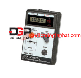K3001B-Đồng hồ đo Megomet, số, Điện áp thử : 500V/1000V, Giải đo : 200MΩ (2/20/200mΩ), K3001B