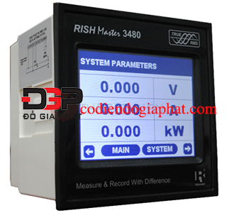 MASTER3480-Đồng hồ đo đa năng KTS LCD 96 x 96, Rish Master3480